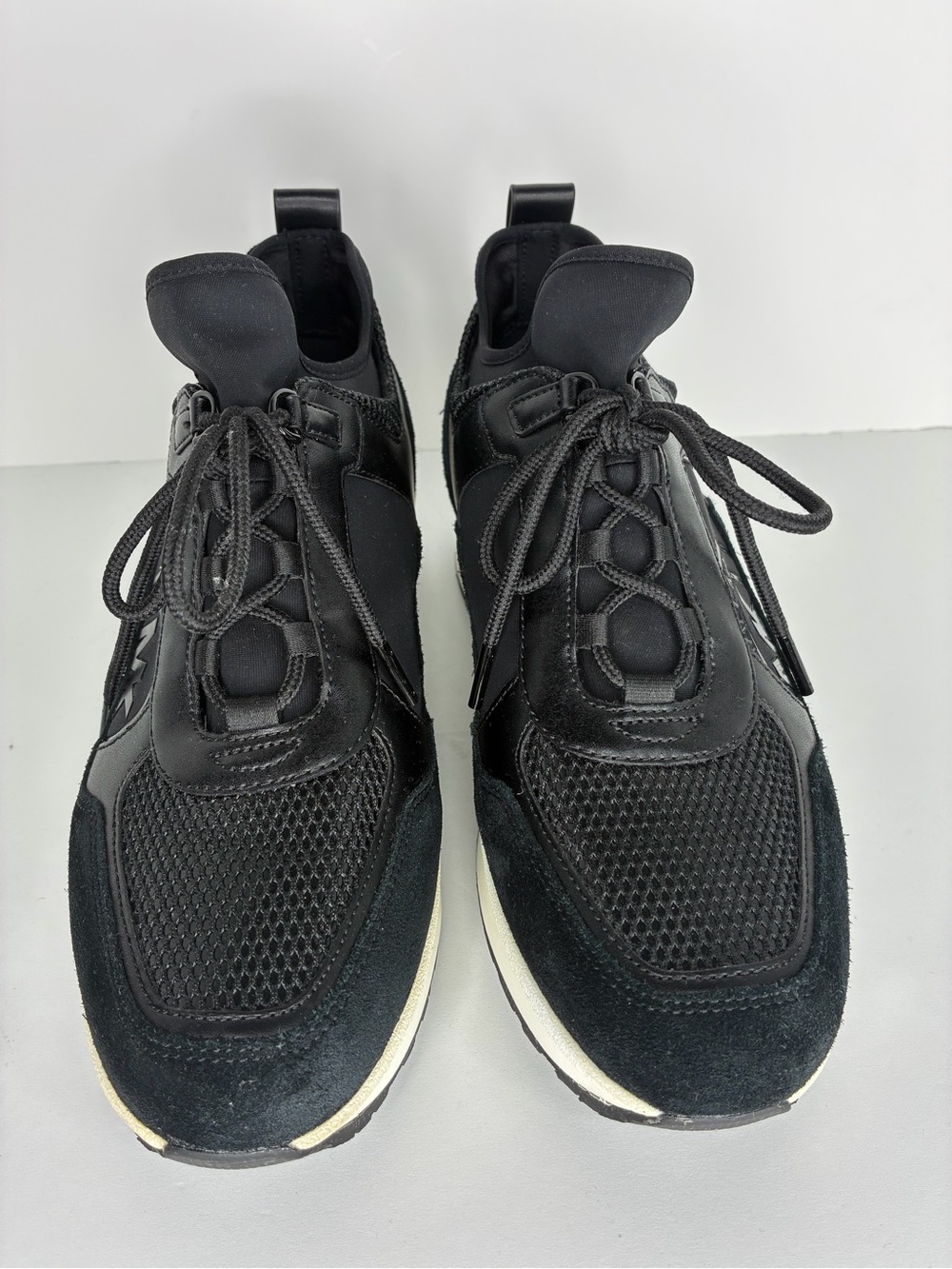 Michael Kors Black Platform Lace-Up Sneakers